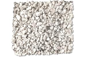 ZANDOBBIO Granulato Decorativo per Giardino Vasi e Aiuole Bianco Carrara Granulometria 8-12mm Sacco 25kg