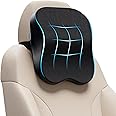FOVERA Car Neck Rest Pillow | 2 Years Warranty | Memory Foam Neck Pillow for Car, Car Seat Head Rest Cushion for Neck & Cervical Support - Relieves Neck Pain (Medium, Black, Pack of 1)