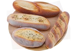 Gresorth Juego de 4 piezas de pan artificial, torcido falso, pan de piña de mar realista para el hogar, cocina, fiesta, decoración, exhibición de modelos de alimentos