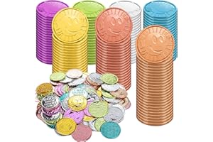 Prasacco Lot de 100 pièces « I Was Caught Being Good » - Fausses pièces de monnaie en plastique pour enfants, motif visage souriant coloré, pièces de récompense pour le comportement des enfants