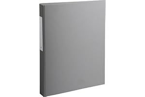 Exacompta - Ref 54384E - PP-Covered Ring Binder - Suitable for Storing A4 Documents, 2 Rings, 40mm Spine, Holds Up To 400 Sheets, Sturdy Cardboard - Grey