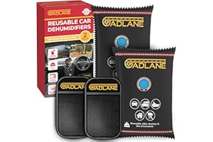 GADLANE Osuszacz wielokrotnego użytku - 2-pak pochłaniacz wilgoci z antypoślizgową matą na deskę rozdzielczą - eliminuje mglistą przednią szybę, dom, szafę, pochłaniacze kondensacji samochodowej