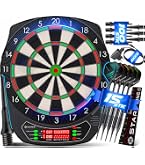 Cible De Fléchettes Électronique Professionnelle RE:SPORT – 427 Variantes, 12 Flèches, Écran LED, 1 à 8 Joueurs
