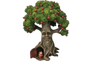 GlitZGlam Árbol en Miniatura Fairy Garden Harry The Hedgehog's Apple Tree para The Garden Fairies and Lawn Gnomes Parte de la Hermosa colección Azarian. Un Accesorio de Fairy Garden