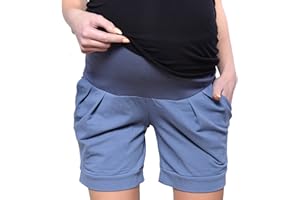 MijaCulture Mija krótkie spodenki ciążowe/spodnie ciążowe z paskiem na brzuch na lato 1047