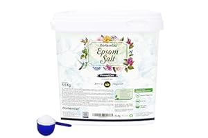 Nortembio Sali di Epsom 100% Puri 5,6 kg Fonte Concentrata di Magnesio | Per Pelli Sensibili | Con Vitamina C ed E Idratante | Senza Additivi, Uso Esterno Naturale + eBook Gratuito