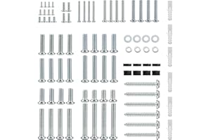 Polarduck Universal TV Mounting Hardware Kit: Fits All TVs Up to 80 inch - Includes M4 M5 M6 M8 Screws Washers & Spacers - Works with Any TV Wall Bracket Monitor & TV Stand | 88 PCS Pack Silver