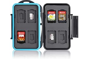 Ares Foto® Boîte de Protection pour Carte mémoire pour 8 Jeux Nintendo Switch • Étui pour Carte mémoire • Sac de Voyage • Étui de Protection • Coffre-Fort pour Carte • Étui • Étui pour Cartouches