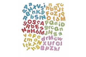 Baker Ross Lettres de l'alphabet en mousse autocollante et pailletée (lot de 850) - Matériel créatif pour enfants et adultes.