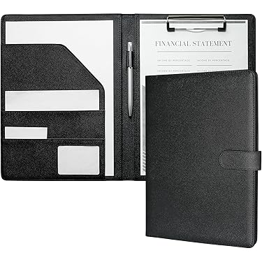 Portablocco A4 Nero - Impermeabile, Leggero, In PP Per Ufficio E Viaggi