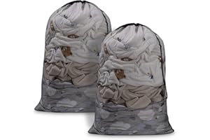 Meowoo 2Pcs Laundry Bags with Drawstring,70×90cm Mesh Laundry Bags for Delicates Heavy Duty Net Washiing Bag for Washing Machine
