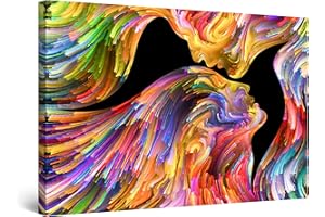 Startonight Impression Sur Toile Embrasser dans l'éternité, Multicolore- Tableau Abstrait - Decoration Murale Salon Moderne - Image sur Toile - Grande 80 x 120 cm Idée Cadeau Élégante et Originale