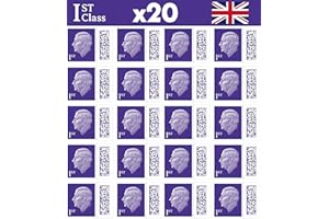 Albian Trading 1st Class Stamps (20 Stamps) - 1st Class Stamps - Barcoded Self Adhesive UK Letter Postage Stamps for Postage - (20 Total)