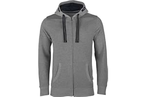 HRM Herren Hooded Jacket I Premium Kapuzenpullover Herren mit Kontrast-Innenfutter I Basic Hoodie mit Reißverschluss I Zip Hoodie I Hochwertige & nachhaltige Herren-Bekleidung