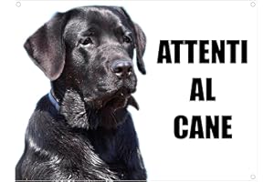 LOVELYTILES LABRADOR attenti al cane mod 1 TARGA cartello IN METALLO (15X20)