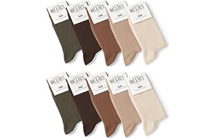 MAT AND VIC'S Mat & Vic’s Calcetines Clásicos de Vestir para Hombre y Mujer, Algodón, Certificado Oeko-Tex 100, cómodos, negro o multicolora (5 o 10 pares)