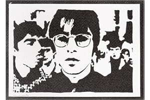 moreno-mata Autentici Graffiti Fatti a Mano Oasis Handmade Poster Musica Liam e Noel Quadro Moderno Soggiorno Decorazione Parete Regalo Uomo e Donna