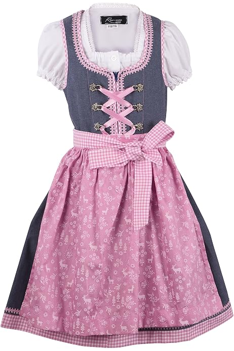 Stockerpoint Trachten-Dirndl Für Mädchen 'Karla' – Kinderdirndl Ohne Bluse, Mit Schubtasche