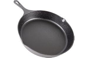 nuovva Pre-Seasoned Cast Iron Skillet Frying Pan Oven Safe Cookware for Indoor & Outdoor Use - Grill, StoveTop, Black (10inch - 25cm)