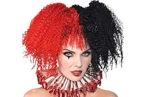 AMSCAN Jesterina Black/Red Wigs