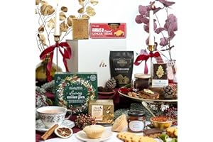 CLEARWATER HAMPERS Little Taste of Christmas Luxury Hamper - Festive Sweet & Savoury Treats Food for Couples, Family, Women, Men Gourmet Gifts, Box