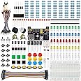 Miuzei Basic Starter Kit for Arduino Projects with Breadboard, Power Supply Module, Jumper Cable, Resistors, LED, Electronic Breadboard Set, Compatible with Arduino R3, Nano, Raspberry Pi