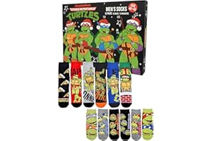 United Labels Calendario de Adviento con 12 pares de calcetines para hombre, tamaño 40-45, con zapatillas y calcetines largos, regalo