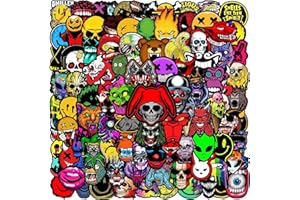 KOWASO 100 pezzi adesivi smorfia di personalità decalcomanie per bottiglia d'acqua laptop bagagli auto bici bicicletta adesivi in ​​vinile impermeabili confezione