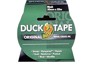 Duck - Cinta americana (50 mm x 25 m), color negro