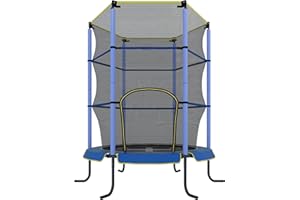 ‎ULTRASPORT Ultrasport Uni-Jump Trampolin Outdoor Kinder Belastbar bis 150 KG I Komplettset mit Sicherheitsnetz, Randabdeckung & Motagesatz I Bodentrampolin Gartentrampolin, Trampolin 460 cm
