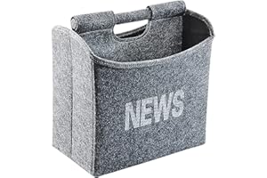 Kobolo Zeitungsständer aus Filz platzsparend faltbar 31x19x31 cm