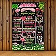 Express-O-Board Personalized Baby Birthday Digital Rollable Chalkboard (2 FT x 3 FT) Based on Boss Baby Theme (Flamingo)