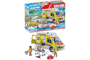 PLAYMOBIL City Life 71202 Ambulanza, con luci e Suoni, Giocattolo dai 4 Anni