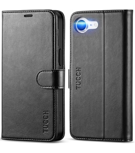 Shieldon Coque Pour IPhone 16e 6.1", Portefeuille En Cuir [Chargement Sans Fil] [Blocage RFID] [Emplacement Pour Carte] [Béquille] Étui Amovible 2 En