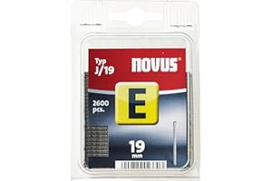 Novus 23303 gwoździe o długości 19 mm, 2600 sztuk typu J/19, optymalny środek do mocowania listew ozdobnych i listew narożnych