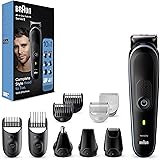Braun Regolabarba Tagliacapelli Uomo, Rasoio Elettrico Barba e Capelli, 10-In-1 Styling Kit Per Barba, Capelli, Corpo, Naso e