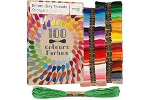 ‎INOVIDA Stickgarn Set 100 Farben je 5 Meter : Nähgarn Set – Freundschaftsarmbänder selber machen – Sticken, Armband knüpfen, Basteln, Armband flechten – Kreuzstich Set, Stick Set – Embroidery Thread – Inovida