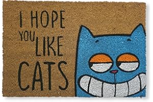 KOKO DOORMATS Zerbino ingresso esterno casa | Tappeto ingresso esterno casa divertenti I hope you like Cats in Fibra di Cocco e base antiscivolo da PVC, Zerbini per Ingresso Esterno 40x60cm