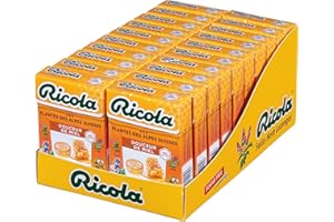 Ricola - Bonbons aux Plantes Suisses - Parfum Miel et Plantes - Sans Sucres - 20 Boîtes de 50g