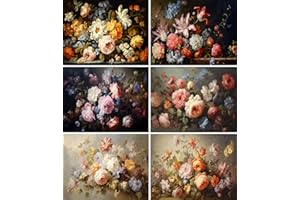 Vintage Bouquets Rice Paper, 20 x 26,6cm (6pc) - 6 Designs for Scrapbooking Cards Crafts, Decoupage by Craft KREATIVELYs