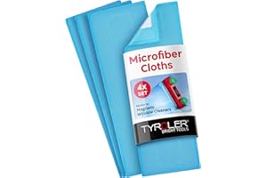 Tyroler Bright Tools Lumineux Outils Lot de 4 recharges de Nettoyage en Microfibre nettoyant utilisé avec Le Planeur magnétique fenêtre Cleaner- Super Doux