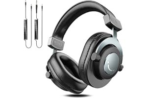 FIFINE Over Ear Cuffie da Studio per registrazione, Cuffie Cablate Jack 3,5 mm e 6,35 mm, Cuffie per Registrazione, Mixaggio, Monitoraggio in Studio, DJ, Chitarra,Podcast, Cellulare, PC