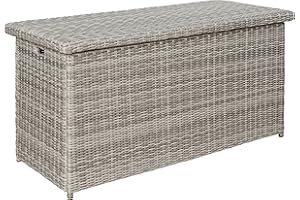 LC Garden Kissenbox Auflagentruhe Gartentruhe Auflagenbox Bilbao grau-Mix inkl. Polybag