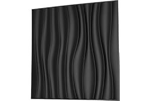 NOVECRAFTO Lot de 14 feuilles de panneaux muraux décoratifs texturés en forme de vagues | 3,5 m² | 37,67 m² | Panneaux muraux effet 3D en PVC