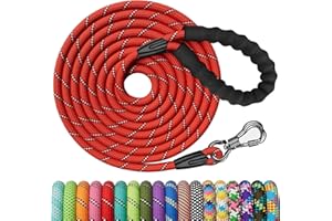 X XBEN Guinzaglio Addestramento per Cani,1,5M 2M 3M 5M 6M 10M 15M 20M 25M 30M Resistente e Durevole Guinzaglio per Cani,Lunghina per Cane con Gancio di Sicurezza e Maniglia Imbottita,per Tutti