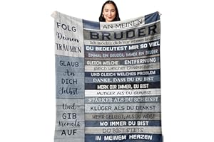 Yesbird Bruder Geschenk, Geschenk für Bruder, Geschenk Bruder Geburtstag, Bester Bruder Geschenk Decke 150X130CM, GM-601