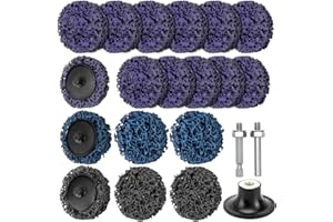 QWORK® 17-częściowy zestaw tarcz CSD 50 mm tarcza szlifierska do czyszczenia zgrubnego, tarcza do obróbki powierzchni, usuwanie rdzy i farby