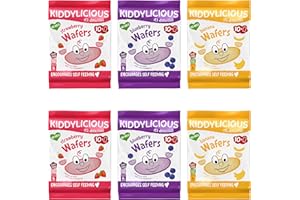 FREE FROM DIRECT Kiddylicious Blueberry, Banana, Strawberry Wafers Gluten & Dairy Free Kids Snacks Mixed Variety Pack 3 x 20 Twin Packs