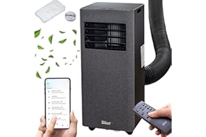 ZILAN Mobile Klimaanlage mit Abluftschlauch & Fensterabdichtung WLAN Klimaanlage WiFi & App Mobil 24H Timer - Kühlen Ventilator 340m³/h Luftentfeuchter 38L mobiles Klimagerät leise mit Fernbedienung