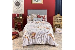 BL BELUM BELUM | Funda nórdica Harry Potter | Funda nórdica Modelo Hedwig | Funda Nórdica con Botones | Funda nórdica 100% algodón | Funda Nórdica de Calidad | Funda Nórdica (Cama de 90 (155x220 cm.))